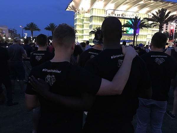Candlelight vigil crowd in Orlando