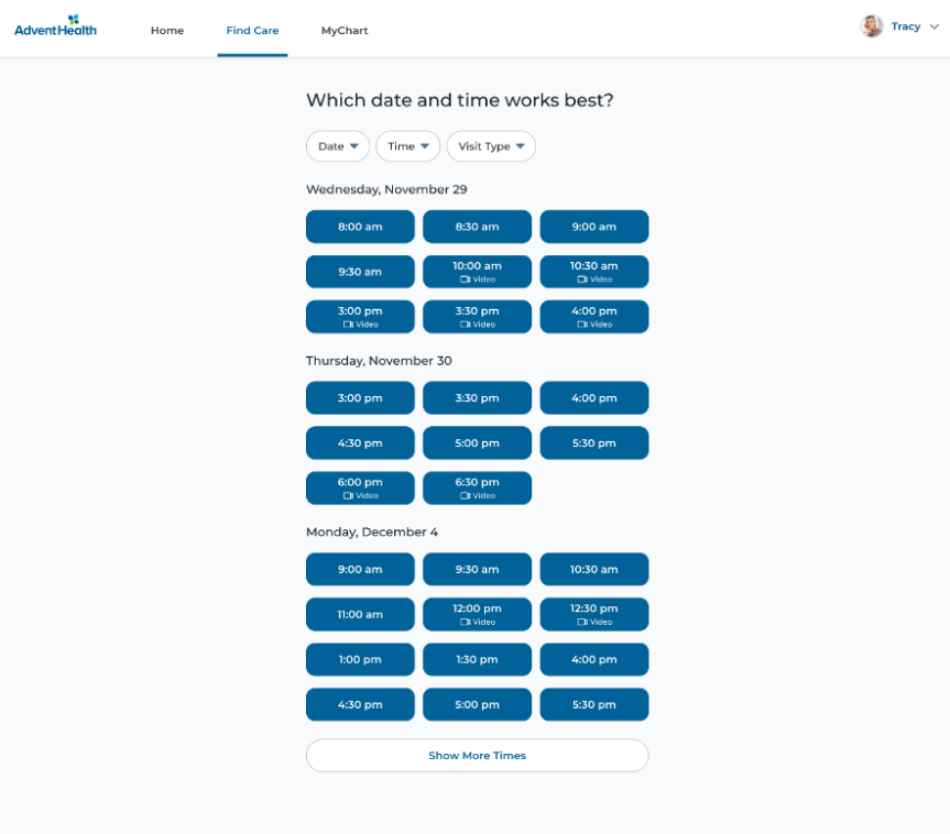Original SharePoint visual from Viewing All Availability