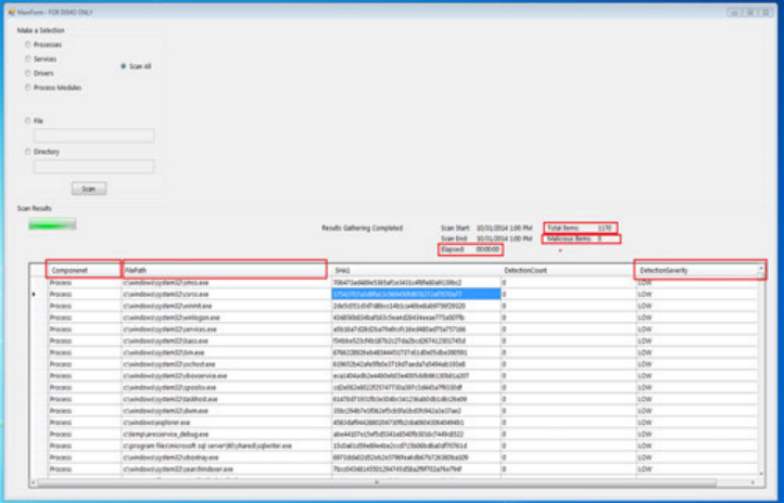 Early MVP interface showing the Griffin scan and report functionality