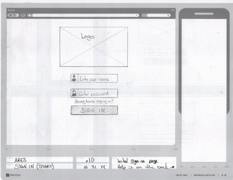 Griffin sign-in wireframe