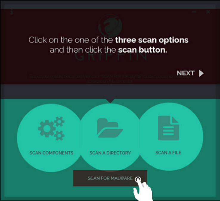 Griffin onboarding scan-options screen