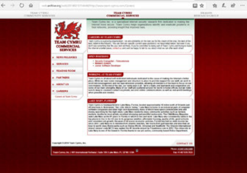 Legacy Team Cymru website content page