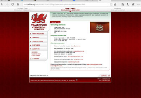 Legacy Team Cymru website detail page