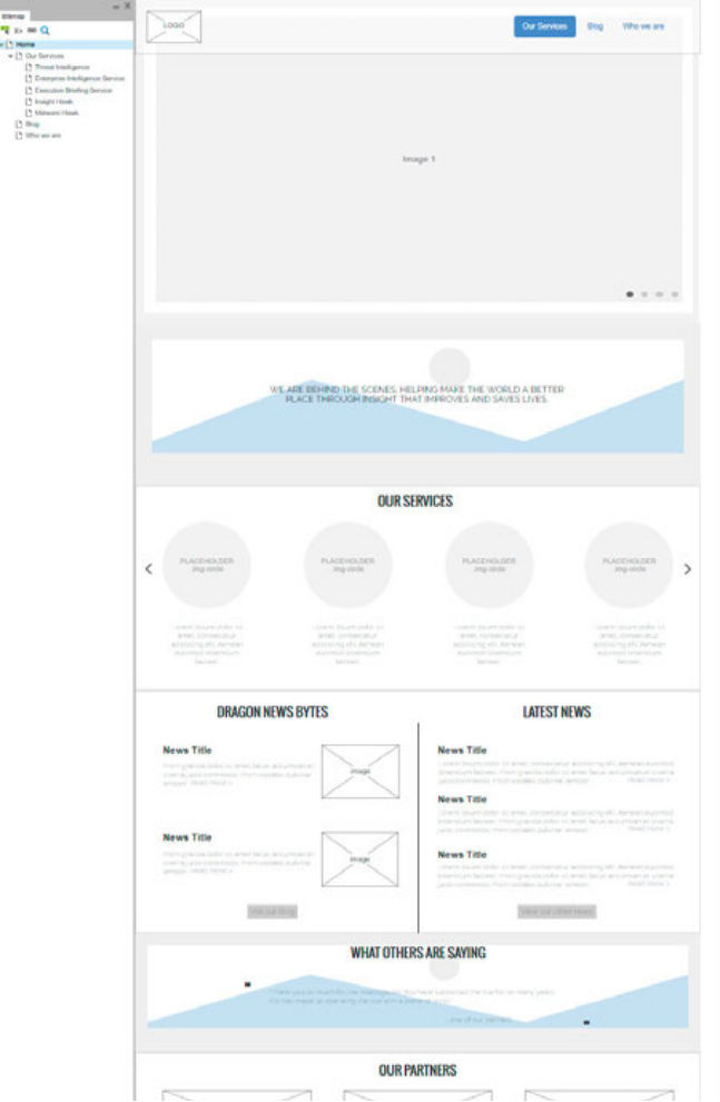 Team Cymru refined homepage wireframe